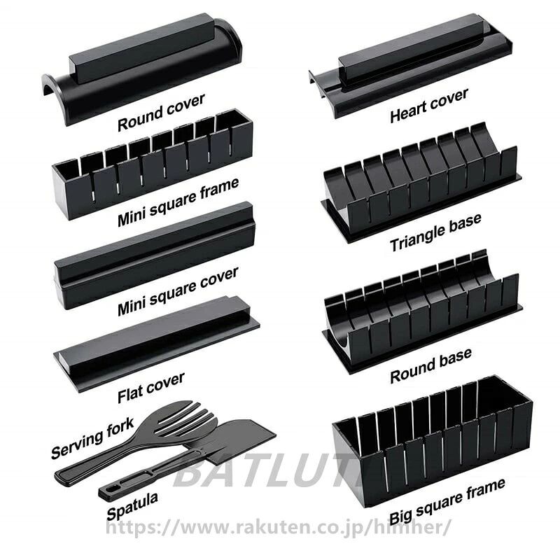 寿司10PCS diy 作り おにぎり キッチン 寿司ツール ハート型 丸型 四角型 寿司調理ツール キッチンツール 送料無料 okt101-10028871 OKT サンプル画像2