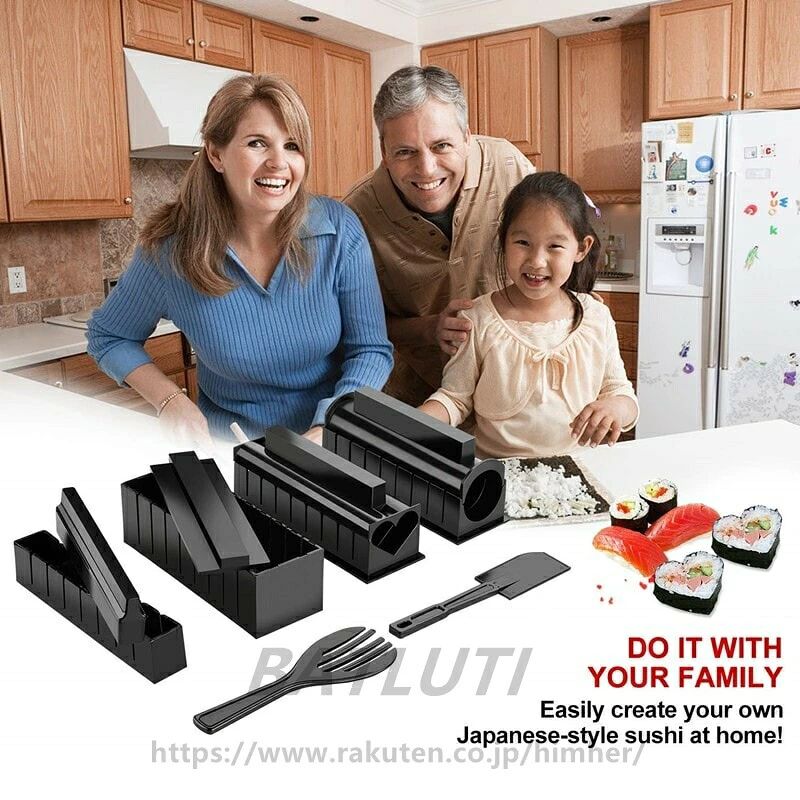 寿司10PCS diy 作り おにぎり キッチン 寿司ツール ハート型 丸型 四角型 寿司調理ツール キッチンツール 送料無料 okt101-10028871 OKT サンプル画像3