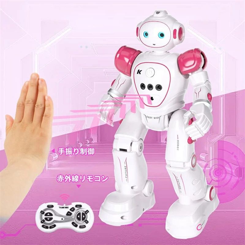 関連商品はこちらメイクセット キッズ 子供 お化粧セット...4,380円ロボットおもちゃ 人気のロボット犬 電...6,280円女の子のためのリモートコントロールカ...6,280円重機ラジコン ショベルカー パワーショ...3,980円メイクセット キッズ お化粧セット 子供...4,380円〜4,380円メイクセット キッズ おもちゃ メイクボ...5,980円飛行機 おもちゃ トミカ おままごと ヘ...4,390円LED ライトセーバー 充電式 14色 合体可...4,980円【楽天倉庫出荷】マグネットブロック 12...6,280円LED ライトセーバー 2本セット充電式 14...6,299円モンテッソーリ おもちゃ 積み木 モンテ...3,980円こども メイクセット キッズ お化粧セッ...4,280円アクセサリーキット 女の子 ビーズ おも...3,280円〜3,280円【楽天倉庫出荷】ままごと キッチン お...3,980円【楽天倉庫出荷】38cm ぬいぐるみ 柴犬 ...3,580円〜3,580円エアー サッカー サッカーボール 充電式...3,880円【楽天倉庫出荷】モンテッソーリ おもち...2,980円【楽天倉庫出荷】モンテッソーリ 知育玩...2,980円【楽天倉庫出荷】マグネットおもちゃ 12...6,280円フライングボール おもちゃ ミニドロー...2,980円 【多機能なスマートロボット】可愛いスマートロボットおもちゃ「コディウィダ」が登場！様々な機能のスマートロボットで、歩くとスライド機能、左折と右折機能、ダンス機能 、ソング機能、プログラム機能、パトロール機能があります。 屋内と屋外で遊ぶ家庭用ロボットおもちゃとして最適です。推奨年齢:3歳以上 【2つ制御モード】 このスマートロボットを制御するには、リモコンまたはジェスチャーを使用することができます。本体には、ジェスチャー信号を認識する精密な赤外線センシング機能が搭載されています。リモコンがなくても、ジェスチャーコマンドを使用してロボットの前方、後方、左折、右折を制御し、さまざまなアクションを完了することができます。 【プログラム可能】 このスマートロボットはリモコンによってプログラムされることができます。プログラミング機能により、アクションを自由に記録することができ、最大50のアクションを記録することができます。 プログラミングが完了すると、ボタンを押すことでロボットが一つずつ動作を実演します。プログラミング機能で子供のメモリを開発するのに役立ちます。さらに、 アクションの組み合わせ作品が完成するたびに得られる達成感は、子供の自己肯定感を育みます。 【高品質の素材＆精練なデザイン】このロボットは環境に優しい材料を採用して、耐摩耗性と耐久性があり、長期間使用でき、無毒で、味がなく、安全なプラスチック素材です。ブルーとホワイトで構成されたロボット玩具で、特に見た目と手触りにこだわっています。 派手すぎず、よりキュートでテクニカルな印象です。 【省エネ】ロボット本体はUSB充電的、充電ケーブルも付いてます。120分フル充電で約90分使用可能。普通の電池より環境にも優しく、経済的で、いつでもどこでも使える携帯性もとても便利です。リモコンは省エネなデザインなので、2本の単4電池も長時間に使用できます。関連商品はこちらメイクセット キッズ 子供 お化粧セット...4,380円ロボットおもちゃ 人気のロボット犬 電...6,280円女の子のためのリモートコントロールカ...6,280円重機ラジコン ショベルカー パワーショ...3,980円メイクセット キッズ お化粧セット 子供...4,380円〜4,380円メイクセット キッズ おもちゃ メイクボ...5,980円飛行機 おもちゃ トミカ おままごと ヘ...4,390円LED ライトセーバー 充電式 14色 合体可...4,980円【楽天倉庫出荷】マグネットブロック 12...6,280円LED ライトセーバー 2本セット充電式 14...6,299円モンテッソーリ おもちゃ 積み木 モンテ...3,980円こども メイクセット キッズ お化粧セッ...4,280円アクセサリーキット 女の子 ビーズ おも...3,280円〜3,280円【楽天倉庫出荷】ままごと キッチン お...3,980円【楽天倉庫出荷】38cm ぬいぐるみ 柴犬 ...3,580円〜3,580円エアー サッカー サッカーボール 充電式...3,880円【楽天倉庫出荷】モンテッソーリ おもち...2,980円【楽天倉庫出荷】モンテッソーリ 知育玩...2,980円【楽天倉庫出荷】マグネットおもちゃ 12...6,280円フライングボール おもちゃ ミニドロー...2,980円