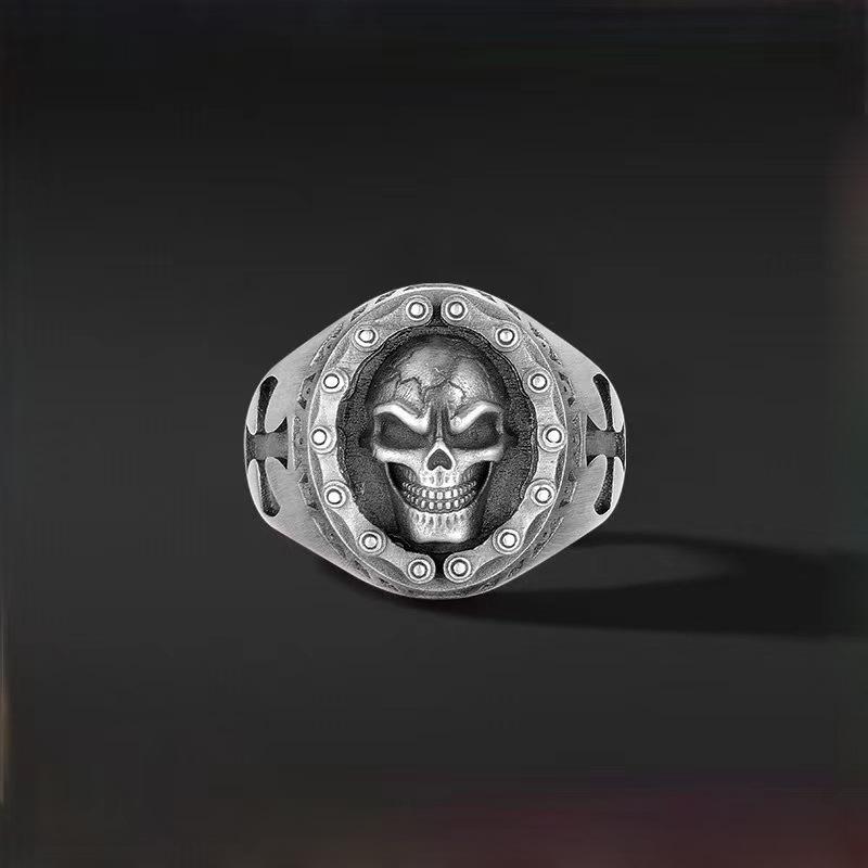 ヴィンテージ デザイン 個性的 ドクロ カジュアルアクセサリー ユニーク メンズ ス...