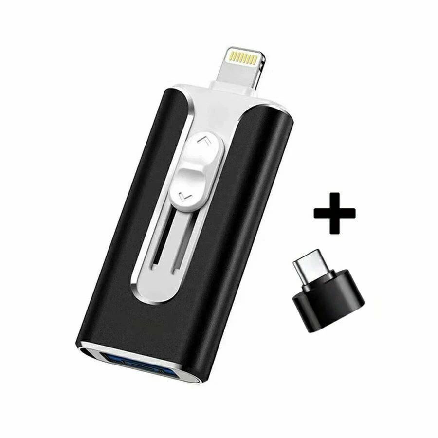 OKTのスマホ バックアップ 高速＆Type-C Mac対応 大容量 容量不足対策 64GB 外付けメモリー USB3.0 爆買 4in1 PC｜アングル3