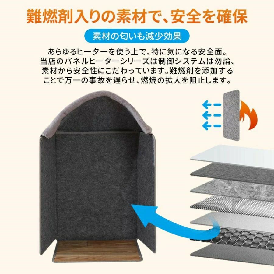 OKTのパネルヒーター 遠赤外線デスクヒーター 毛布付き 足元ヒーター 踏み型 脚入れヒーター 机下ヒーター 電気足温器 オフィス 足元暖房｜アングル3