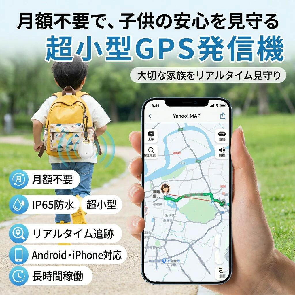 商品特徴 商品購入前に、下記の注意事項をご了承の上で、ご検討お願いします。1.該当商品には技適マークが貼付されていないですが、日本国内で使用すると電波法違反になるおそれがありますが、予めご了承ください。2.インストールするには、Bluetooth接続ダウンロードAPPが必要で、費用はかかりません。3.アップル/アンドロイドはすべて使用できますが、APPをダウンロードする必要があります：日本語の取説は必要の方はご購入後、問い合わせ窓口を通じて連絡して、取説をご送付させていただきます。4.位置決め原理：グローバル共通、（アクティベーション費用、トラフィック費用、カード挿入不要）位置決め更新は、GPS発信機の周辺にアップル携帯が通っていることを利用し、GPS発信機が信号を受信した後に居場所をサーバーに共有し、サーバから携帯のアプリに居場所を更新する。（位置はリアルタイム更新ではなく、）周辺にはアップルの携帯電話が多く、GPS位置の更新が速いほど、逆に位置を更新することはありません。5.GPSは周辺のアップルの携帯電話に依存し、位置を更新必要のため、大都市での使用をおすすめします。超小型仕様！痴呆症で徘徊してしまうお年寄りを探すのが大変大切なお子様の通学路での事件事故が心配そんな不安で夜も眠れない貴方へ小型で軽いリアルタイムGPS発信機です。超小型仕様！痴呆症で徘徊してしまうお年寄りを探すのが大変大切なお子様の通学路での事件事故が心配そんな不安で夜も眠れない貴方へ小型で軽いリアルタイムGPS発信機です。商品仕様 材質：ABS精度：10（m）アラーム方式：移動アラーム電池タイプ：CR2032ボタン電池バッテリ使用時間：8~12ヶ月使用可能防水機能:IP65防水注意事項 ラッピングは対応しておりません。予告なく仕様変更になる場合がございます。写真はイメージです。実際の商品と若干異なる場合がございます。基本は全国一律発送無料と対応させていただきますが、沖縄・へお届けの場合は2000円の送料をご請求させていただきます。色味やサイズが異なるなどのクレームはご対応致しかねますので、ご了承ください。商品のサイズは採寸方法によって、若干な誤差が生じる場合はあります。ご了承ください。こちらの対応と商品について何かご不満がありましたら、「悪い評価」を付ける前に一度当方とご連絡ください。出品者の誠意を持って最後まで対応いたします。商品の輸送時間が長いため、発送していた際に外装の破損や輸送の途中に付いた小さなキズによる返品はお受付しかねます。関連キーワード（本商品の説明ではありません） GPS発信機 GPS追跡 GPS リアルタイムGPS 浮気調査 GPS発信器 GPSレンタル 小型GPS ジーピーエス 超小型GPSgps 追跡 小型 浮気調査 防犯 車両取付型GPS 発信機 追跡 小型 リアルタイム GPSリアルタイム GPS発信機 GPS 発信機 追跡 小型 リアルタイム 浮気調査や防犯に GPS 発信機 リアルタイム 追跡 無音 小型 車 浮気 調査浮気調査に向かない超小型モデルですGPS 発信機 リアルタイム 追跡 小型 徘徊老人 シニア お子様の見守り スマホアプリ GPS 追跡 小型 ミタグ 迷子防止 老人 ペット用 キーファインダー 探し物発見 忘れ物防止 スマートタグ キーホルダー ブザー アラーム カギ 紛失防止 トラッカー 防水注意事項・ラッピング対応は行っておりません。・予告なく仕様変更になる場合がございます。・写真はイメージです。実際の商品と若干異なる場合がございます。・基本は全国一律送料無料と対応させていただきますが、沖縄・北海道・離島地域へお届けの場合は別途送料をご請求させていただきます。・商品のサイズは採寸方法によって、若干な誤差が生じる場合はあります。ご了承ください。品質保証・出品商品は全て新品未使用です。・安心の初期不良対応：万が一商品に不具合があった場合は、商品到着後7日以内にご連絡ください。・不具合の状況確認のため、写真や動画のご提供をお願いする場合がございます。確認後、速やかに「新品交換」または「ご返金」にて対応させていただきます。・お客様に安心してご購入いただけるよう、誠心誠意サポートいたします。「悪い評価」を付ける前に、まずはお気軽にご相談ください。 検索関連ワードGPS発信機, GPS追跡, リアルタイムGPS, GPS リアルタイム, 超小型GPS, 小型GPS, GPS発信器, ジーピーエス, GPS 発信器, GPS発信機 追跡, GPS発信機 リアルタイム 追跡, 追跡 小型 リアルタイム, 無音 小型, 迷子防止, 子供見守りトラッカー, お子様の見守り, 徘徊老人, シニア見守り, 老人 ペット用, ペット探し, キーファインダ, ミタグ, スマホアプリ GPS 追跡 小型, 家族用 みまもり, 通知, 自動追跡, 盗難対策, 防犯, 防犯 GPS, 貴重品 盗難対策, 車両管理, 営業車両管理, 車両取付型GPS, バイク 追跡, 自転車 追跡, 車載 GPS, 自動追跡 バイク, リアルタイム 位置情報, 自動更新, IP65防水, 防水 GPS発信機, 超小型 防水, 月額不要, 低コスト 追跡, 価格 4480円, 新生活 みまもり, プレゼント ギフト, ギフト 人気, 母の日 プレゼント, 父の日 プレゼント, 楽天ポイント消化, 送料無料, お買い物マラソン, 楽天スーパーSALE, おすすめ 防犯, 大人気 みまもり, 小型 目立たない, 高性能 追跡注意事項：モニターの発色により、実物と異なる場合がございます。