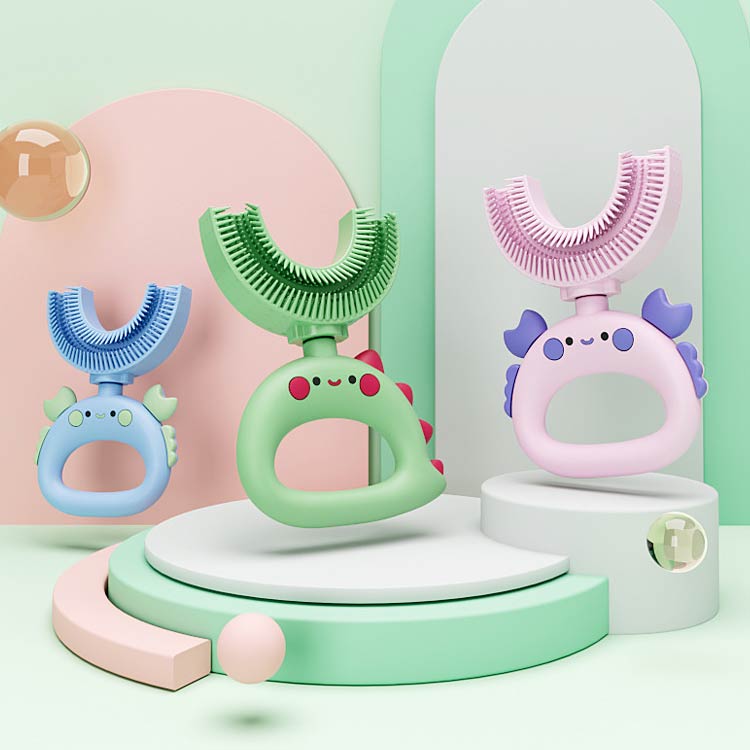 子供用 子供 こども U字歯ブラシ 2個入り 子ども キッズ U型歯ブラシ 360度歯ブラ...