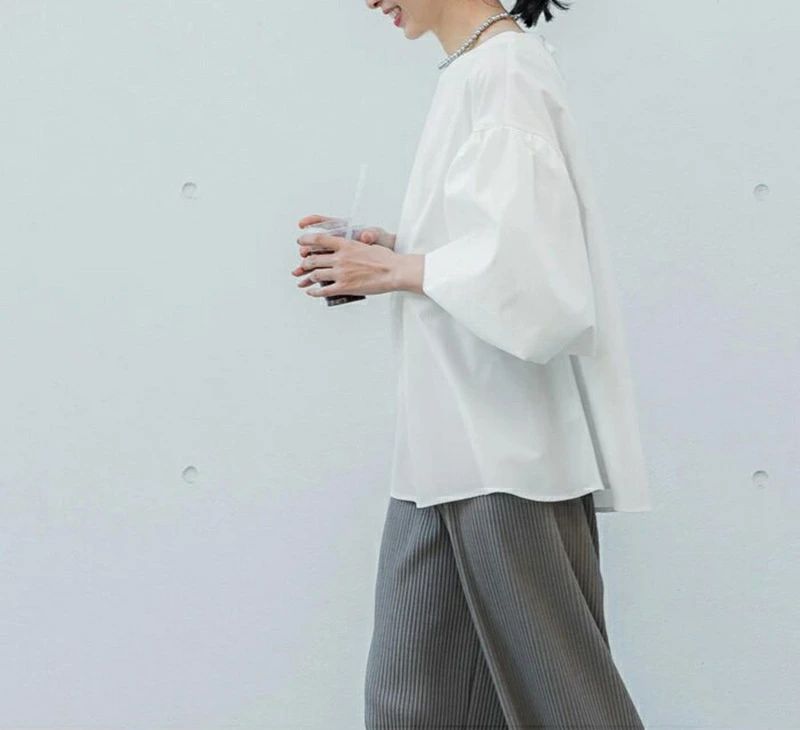 バックリボン リボン プルオーバー ペプラム レディース フレア ジャガード 五分袖 スクエアネック バルーン袖 パフ お洒落 凸凹 okt101-10006569 OKT パッケージ画像