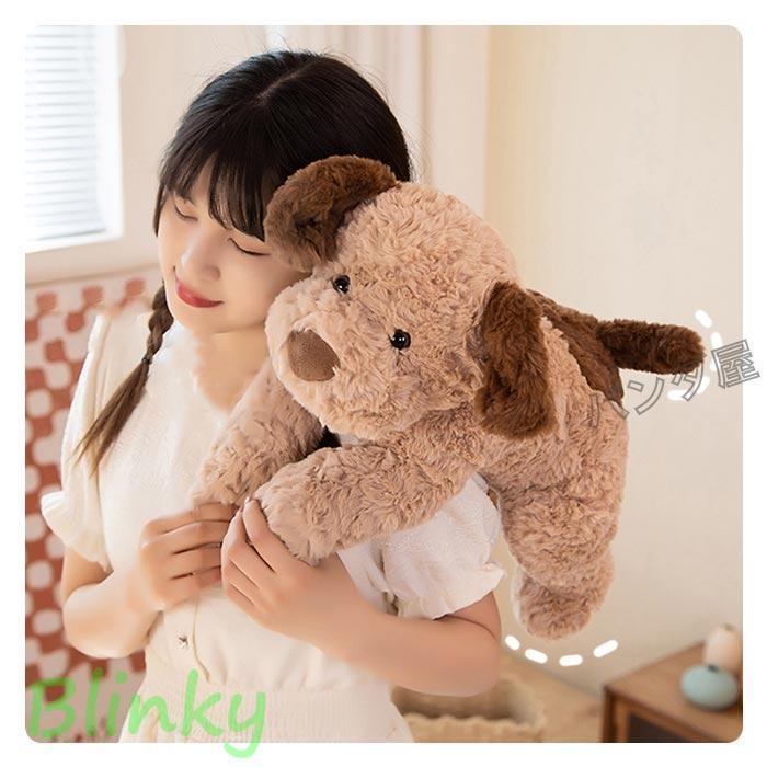 OKTのぬいぐるみ 犬イヌ リアル いぬ 手触りふわふわ 動物 抱き枕 贈り物 ギフト 出産祝い 誕生日 こどもの日 プレゼント 女の子 男の子老人の日｜アングル3