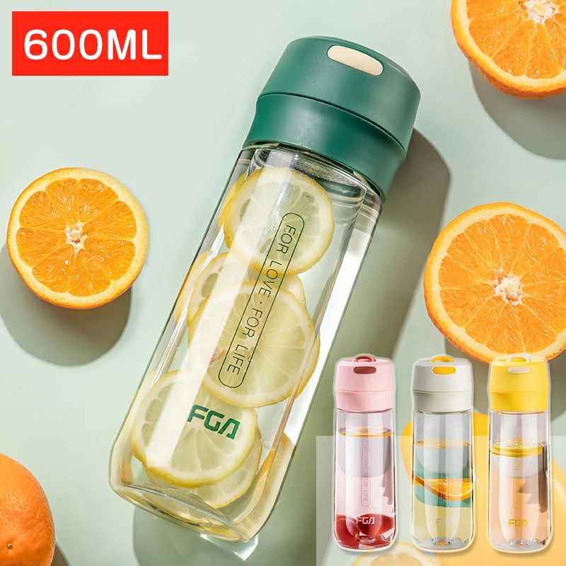 ウォーターボトル 水筒 直飲み 大容量 600ml 洗いやすい おしゃれ 持ち運び スポーツボトル クリア 通勤 運動 学校 アウトドア ヨガ トレーニング 運動水筒 スポーツ用 携帯便利 男の子 女の子 ガラスボトル