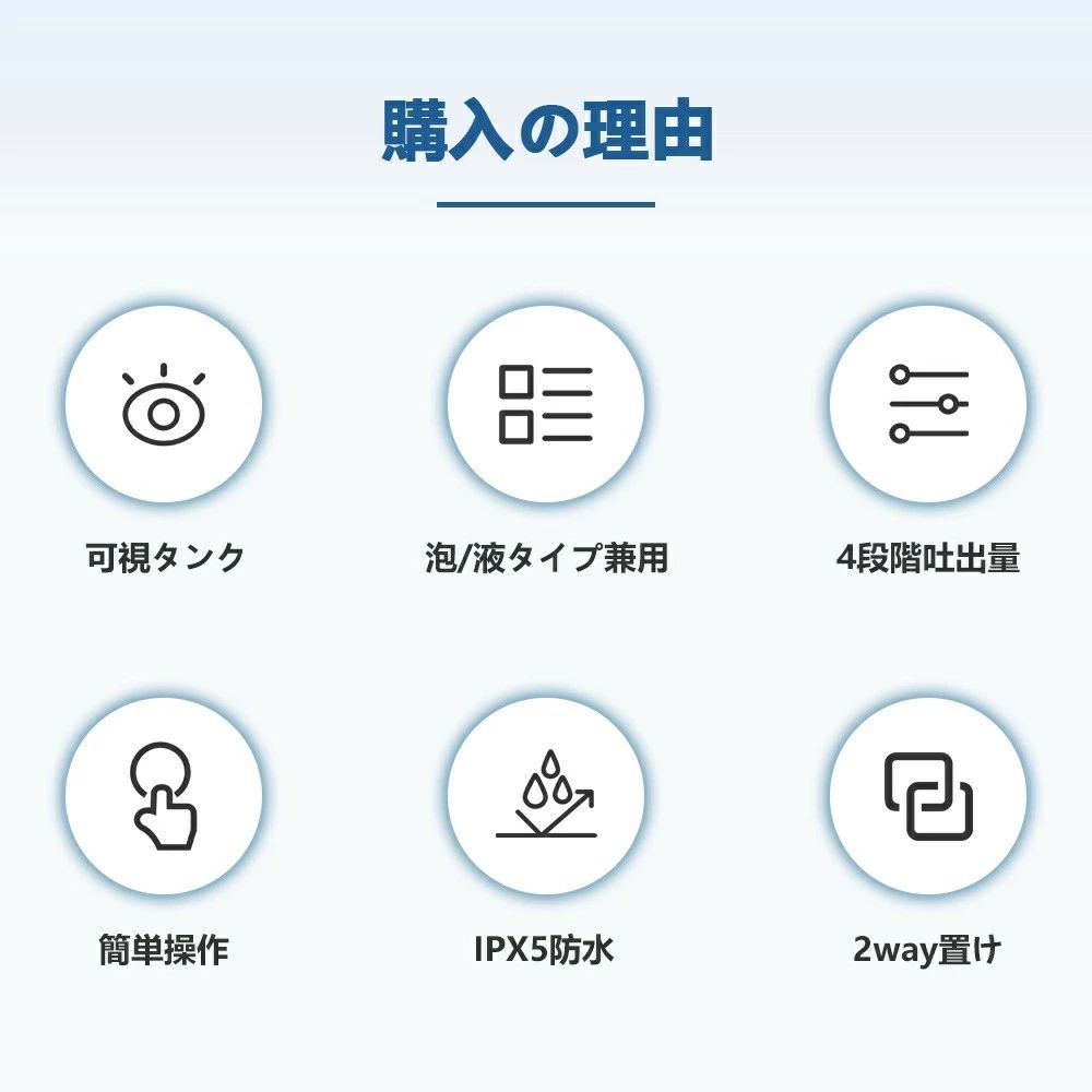 ソープディスペンサー 自動 充電式 泡+液体 吐出量4段階調整 大容量400ML2本 USB充...