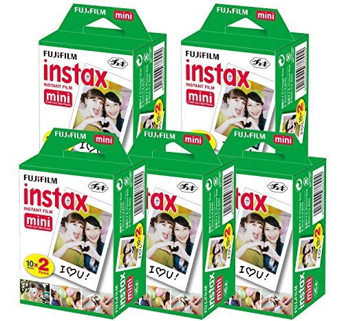 写真感度 ISO800光沢面5箱（10枚入りパックが10パック）で合計100枚の撮影が可能インスタントカメラinstax miniチェキシリーズに対応したフィルム100枚セット