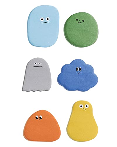 LIKENNY 付箋 かわいいビーンズ付箋セット カラフル おもしろ メモ帳 メモステッカー 書き込み可能なインデックスタブメモ用紙 ふせん 付箋紙 ッセージカード 文房具 (6種類，合計180枚)のサムネイル