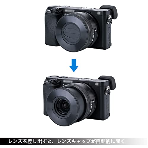 JJC 自動開閉式レンズキャップ Sony E 16-50mm F3.5-5.6 PZ OSS (SELP1650) & Sony FE 28-60mm F4-5.6 (SEL2860) レンズ 専用 レンズ保護 防塵 耐スクラッチ 3