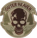 ベルクロワッペン メタルギア OUTER HEAVEN ガイコツ ドクロ スカル (泥)