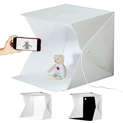 DFsucces 撮影ボックス 撮影キット LEDライト 2本付き 背景スクリーン 2色付き 折り畳 ...