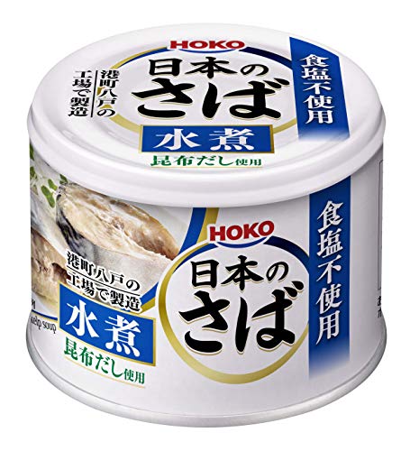 宝幸 日本のさば水煮 食塩不使用 昆布だし使用 190g×12缶 190グラム (x 12)