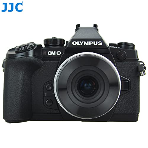 JJC 自動開閉式レンズキャップ Olympus M.ZUIKO DIGITAL ED 14-42mm F3.5-5.6 EZ & Olympus M.Zuiko Digital 17mm F2.8 & Panasonic Lumix G Vario 12-32mm F3.5-5.6 ASPH レンズ用 LC-37C 互換 3