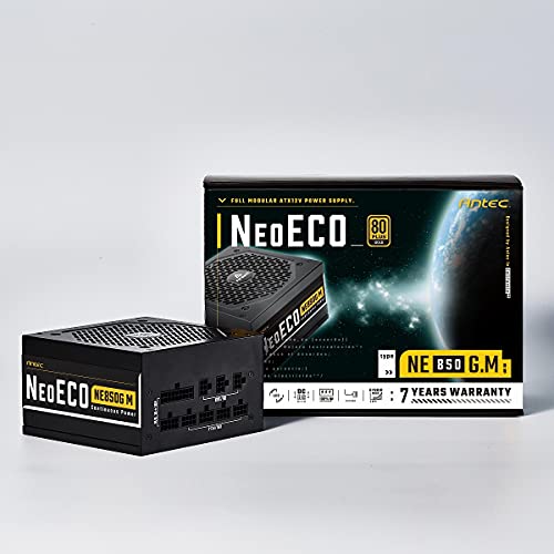 Antec 80PLUS Gold認証取得 高効率高耐久フルモジュラー電源ユニット「NE850G M 」 ブラック 出力850W