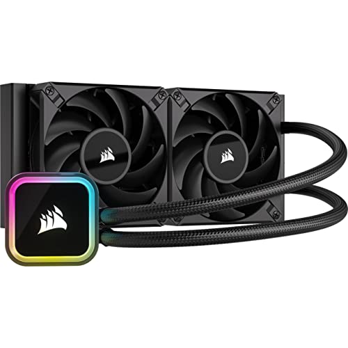 CORSAIR iCUE H100i RGB ELITE 水冷式 CPU クーラー LCAマザーボード対応 120mmファン 240mmラジエーター CW-9060058-WW