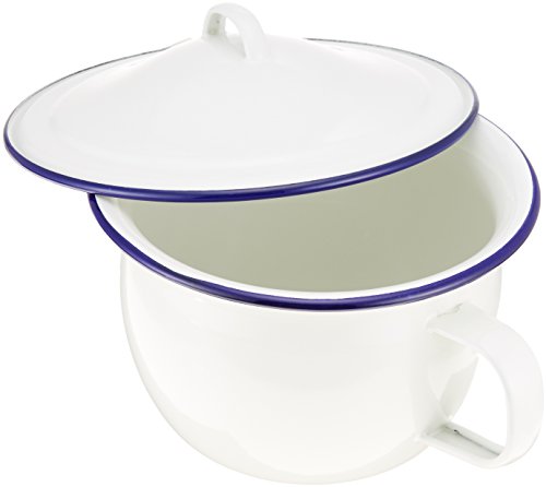 ホーローおまるフタ付き（琺瑯）☆20cm☆【ホーローチャンバーポット】のサムネイル