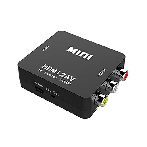 HDMI to AVコンバーター コンポジット HDMI to RCA 変換コンバーター PAL/NTSC切替 1080P対応 HDMIからアナログに変換アダプタ 音声転送 USB給電ケーブルPS3 /PS4 /XBOX/PC/BDプレーヤー/カー ナビ/Nintendo switch用