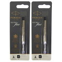 パーカー PARKER ボールペン 替え芯 クインクフロー QUINK FLOW リフィール ブラック M 中字 1.0mm 2本セット 1950369 S0909440