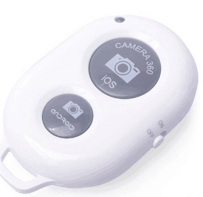 IOS Android通用ワイヤレス リモートシャッター 簡単接続 自由なカメラリモコンBluetooth Shutter Remote対応 (ホワイト)