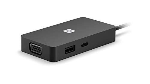 マイクロソフト USB-C トラベル ハブ SWV-00006 : ドッキングステーション 軽量 マルチUSB HDMI 有線LAN アクセサリ充電 ( ブラック ) Windows Mac Android Chrome Surface 対応