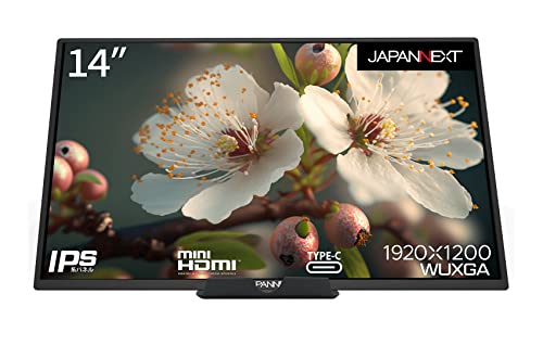 JAPANNEXT JN-MD-IPS1401FHDR 14インチ 1920x1200解像度 モバイルモニター USB Type-C miniHDMI sRGB99%