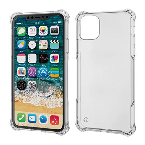 エレコム iPhone 11 Pro Max ケース ZEROSHOCK 衝撃吸収 落下時の衝撃から本体を守る (衝撃吸収フィルム付) ハイブリッドタイプ クリア PM-A19DZEROTCR