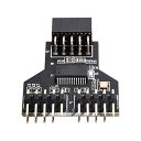 Xiwai マザーボード 9ピン USB 2.0 ヘッダー 1 - 2 メス エクステンション ハブ コネクタ アダプター ポート マルチライア
