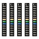 温度計 デジタル水温計 水温計 水温計ステッカー 温度シール 温度計ステッカー 水族館貼り付け 水槽周囲温度 液晶変色温度 物体の表面に付着して温度を測定します 貼るだけ簡単 塗布しやすい で広く適用可能 測定範囲18~34℃ 5個入り （ブラック）