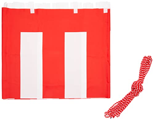 【生地】テトロントロピカル【付属】紅白ひも店舗装飾、イベント、お祝い事などにお使いいただける紅白幕です。 紅白幕の長さ+2mの紅白ひもが付属しています。 サイズ仕様:高さ70cm×長さ1260cm 生地仕様:トロピカル