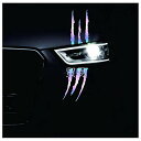 JUZZQ 足のデカール反射ステッカー、モンスターの爪の傷、デカール、デカール、ビニールステッカー、ハロウィーン防水ヘッドライト、すべてのモデルのデカール,E