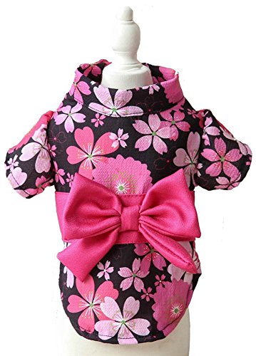MaruPet(マルペット)犬服 春物 和風 浴衣 桜 蝶結び 菊花 着物 両足 和服 小型犬 お祭り お正月 お祝い 年末年 パラダイス 結婚式 記念撮影 誕...