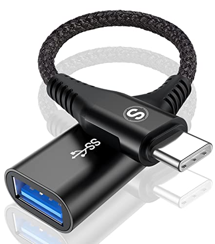 usb type c 変換アダプタ 0.16m，OTG ケーブル , AviBrex usb 変換アダプタ(Type C - USB 3.0 メス) 5Gbps高速データ転送タイプC 変換コネクター For MacBook Pro/MacBook Air/iPad Pro/Xperia XZ/Galaxy S22 その他 USB-C 端末用 USB変換アダプタ,Type-C端末とType-A機器接