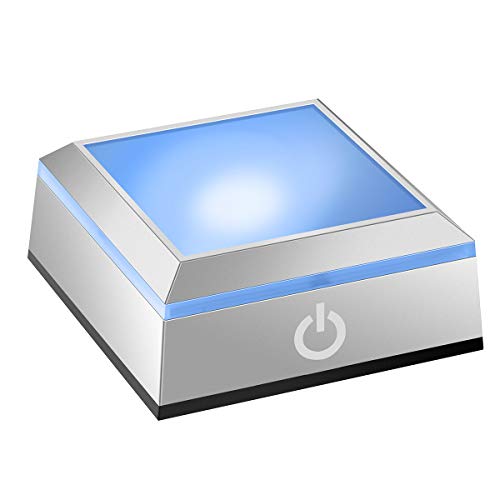 Hefei Erwei 光るコースター led 台座 ディスプレイライト スタンド ハーバリウム 台座 照明 レインボーコースター イルミネーション タッチスイッチ付き ライトアップ ステージ クリスタル ホーム 飾り 母 友達へのギフト