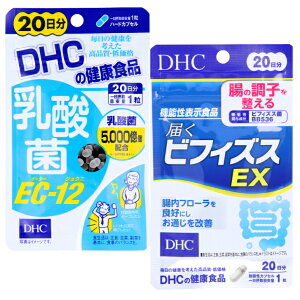 夏バテ DHC 届くビフィズスEX 乳酸菌EC-12 20日分 20粒入 免疫力向上 整腸 便通改善 感染防御 ビタミンの生合成 体内有害物質の排出 アレルギー反応の抑制 コレステロール 不安 落ち着かない 悪玉菌を抑え 善玉菌を増やすサプリメント
