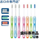 【送料無料】 Lover8 ラバーエイト フラット毛(ラウンド加工)シリーズ スリムタイプ/レギュラー(カラー)歯ブラシ × 12本 歯科専売品