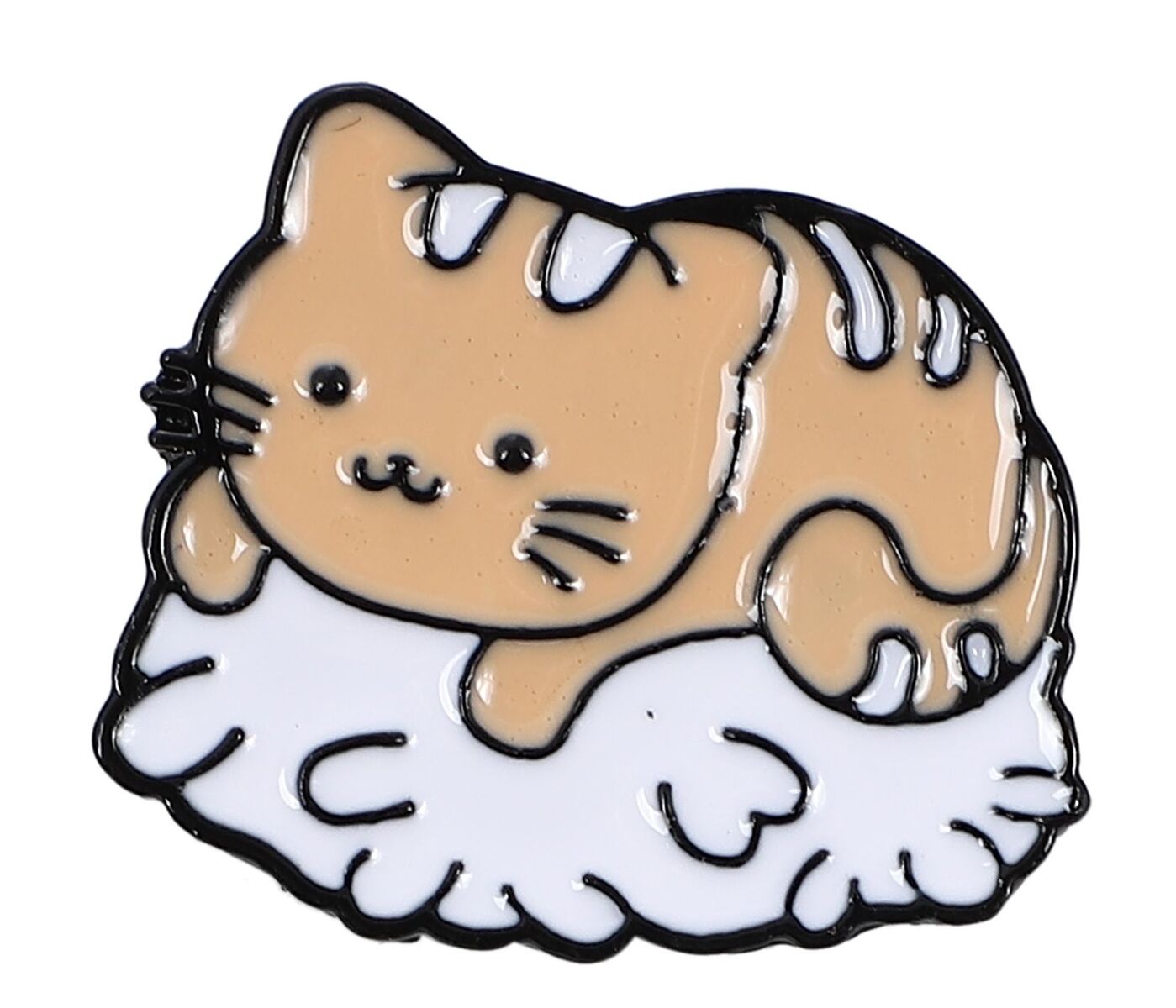 お寿司 猫 ピンズ 合金製 可愛い バタフライクラッチ バッジ ラペルピン ブローチ スーツ 胸元 面白 グッズ 雑貨 R0065