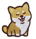 ワッペン屋Dongri 犬 ドッグ 縦5cm 横4cm おもしろ 刺繍 アイロン ワッペン アップリケ 可愛い W0008