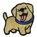 ワッペン屋Dongri 犬 ドッグ 縦5cm 横5cm おもしろ 刺繍 アイロン ワッペン アップリケ 可愛い W0021