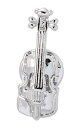 バイオリン シルバー 合金製 バタフライクラッチ バッジ ラペルピン ブローチ スーツ 可愛い 胸元 面白 グッズ 雑貨 R0106