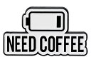 NEED COFFEE 合金製 バタフライクラッチ バッジ ラペルピン ブローチ スーツ 可愛い 胸元 面白 グッズ 雑貨 R0117