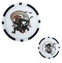 風神×雷神 面白 ゴルフ マーカー 裏表 両面デザイン 40mm おもしろ カジノチップ風 グリーンマーカー ハットクリップ 対応 Q0019