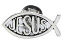魚 JESUS シルバー ピンバッジ バタフライクラッチ バッジ ラペルピン ブローチ スーツ 可愛い 胸元 面白 グッズ 雑貨 R0204