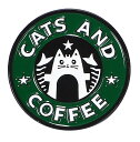 CAT AND COFFEE ピンバッジ バタフライクラッチ バッジ ラペルピン ブローチ スーツ 可愛い 胸元 面白 グッズ 雑貨 R0214