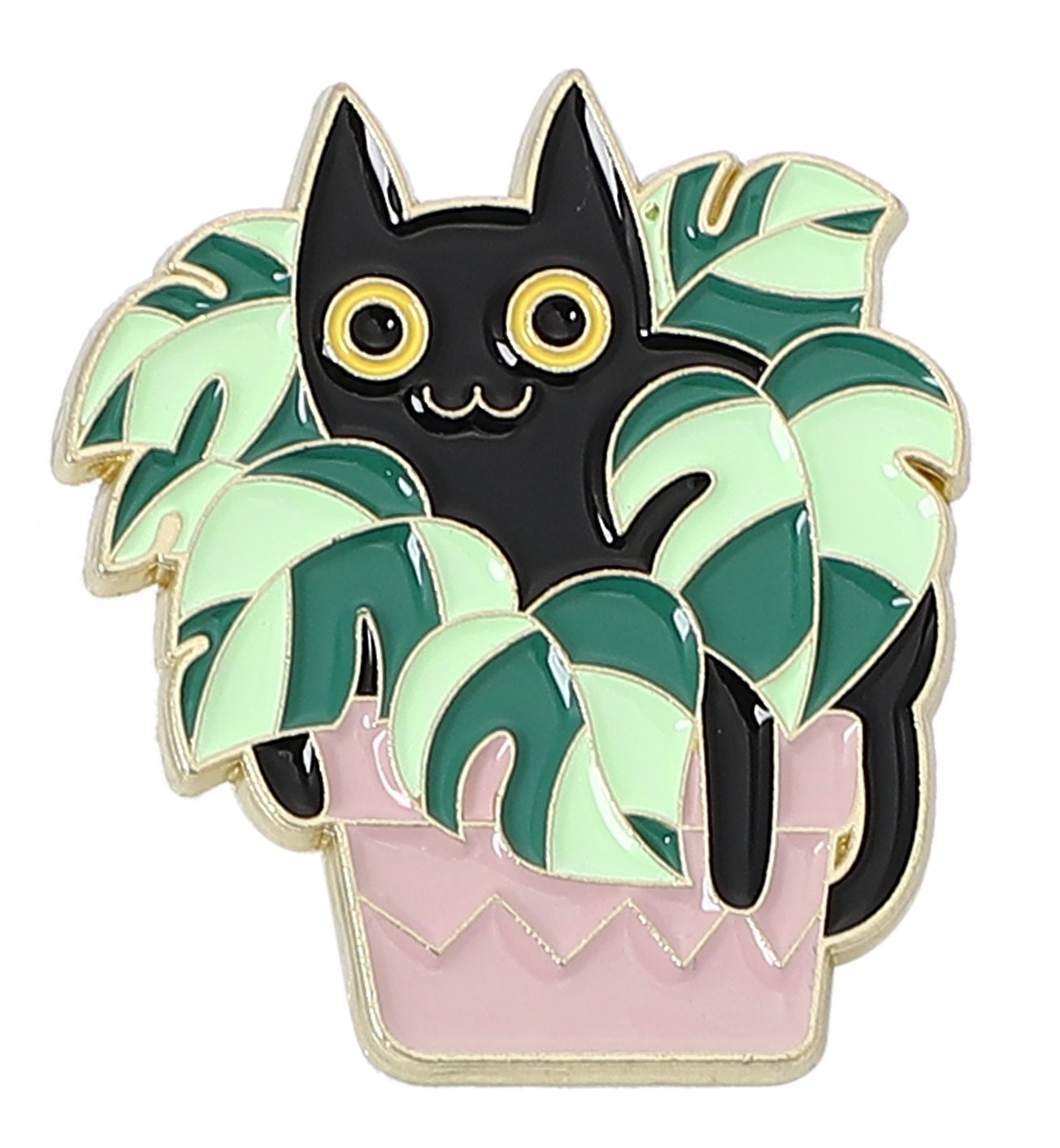 ピンバッジ 猫 観葉植物 アニマル バタフライクラッチ バッジ ラペルピン ブローチ スーツ 可愛い 胸元..