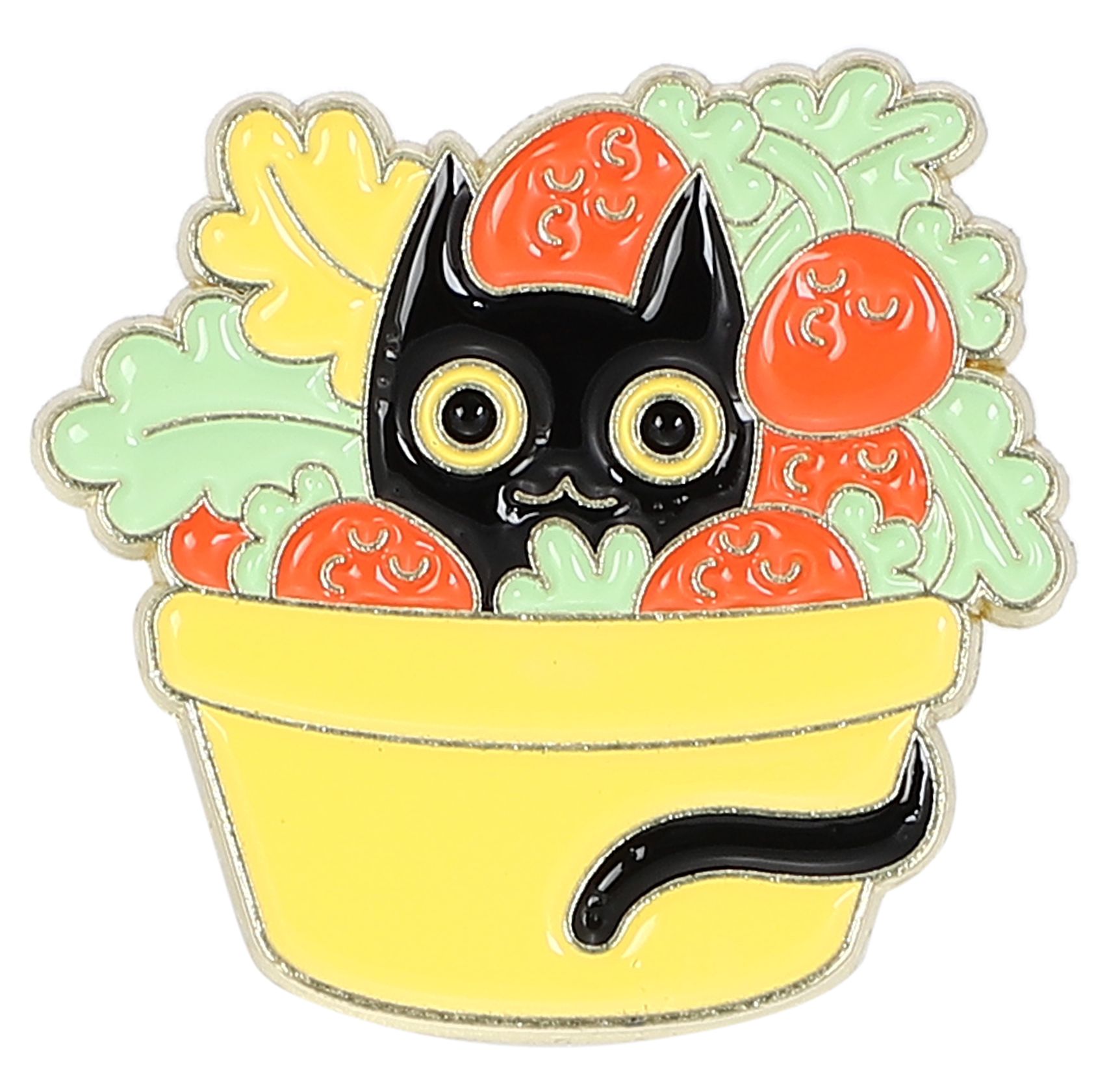 ピンバッジ 猫 観葉植物 アニマル バタフライクラッチ バッジ ラペルピン ブローチ スーツ 可愛い 胸元..