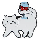 ピンバッジ 猫 コップ バタフライクラッチ バッジ ラペルピン ブローチ スーツ 可愛い 胸元 面白 グッズ 雑貨 R0264