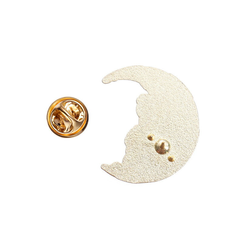 ピンバッジ ゴッホ 星月夜 月 宇宙 バタフライクラッチ バッジ ラペルピン ブロー...