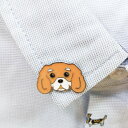 ピンバッジ 犬 キャバリア・キング・チャールズ・スパニエル アニマル ピンズ バッジ ラペルピン ブローチ スーツ 可愛い 胸元 面白 グッズ 雑貨 R0308